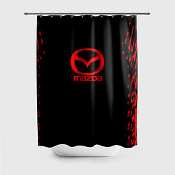 Шторка для душа Mazda краски красные штрихи, цвет: 3D-принт