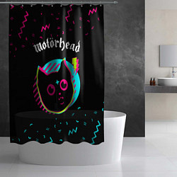 Шторка для душа Motorhead - rock star cat, цвет: 3D-принт — фото 2