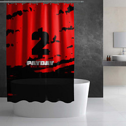Шторка для душа Payday 2 краски, цвет: 3D-принт — фото 2