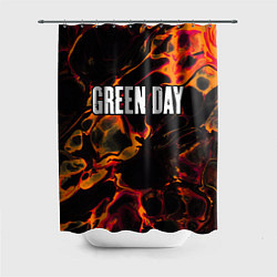 Шторка для душа Green Day red lava, цвет: 3D-принт