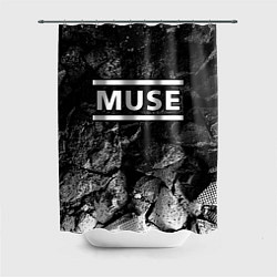 Шторка для ванной Muse black graphite