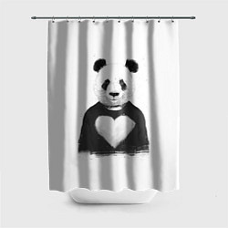Шторка для душа Love panda, цвет: 3D-принт