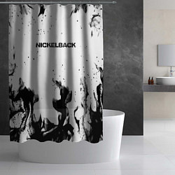 Шторка для душа Nickelback серый дым рок, цвет: 3D-принт — фото 2