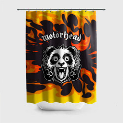 Шторка для ванной Motorhead рок панда и огонь