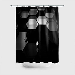 Шторка для душа Нано соты шестиугольник, цвет: 3D-принт