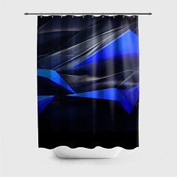Шторка для душа Black and blue abstract background sport style, цвет: 3D-принт