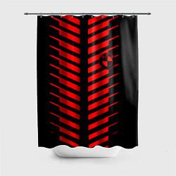 Шторка для душа BMW geometry sport red strupes, цвет: 3D-принт