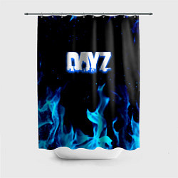 Шторка для ванной Dayz синий огонь лого