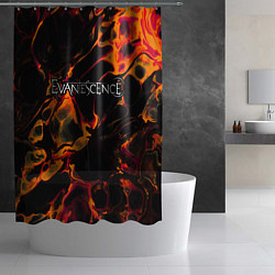 Шторка для душа Evanescence red lava, цвет: 3D-принт — фото 2