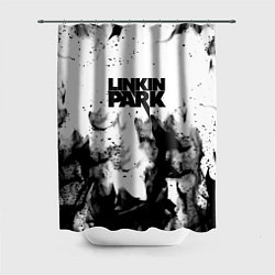 Шторка для ванной Linkin park огненный дым рок