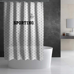 Шторка для душа Sporting sport на светлом фоне посередине, цвет: 3D-принт — фото 2
