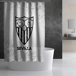 Шторка для душа Sevilla с потертостями на светлом фоне, цвет: 3D-принт — фото 2