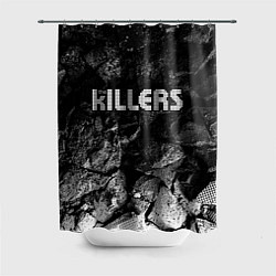 Шторка для душа The Killers black graphite, цвет: 3D-принт