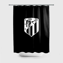 Шторка для душа Атлетико Мадрид белое лого фк, цвет: 3D-принт