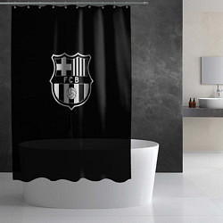 Шторка для душа Barcelona fc club белое лого, цвет: 3D-принт — фото 2