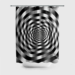 Шторка для душа Оптическая иллюзия спиральное заклинание, цвет: 3D-принт