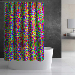 Шторка для душа Разноцветная мелкая мозаика, цвет: 3D-принт — фото 2