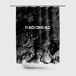 Шторка для душа Radiohead black graphite, цвет: 3D-принт