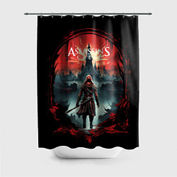Шторка для душа Assassins creed город на горизонте, цвет: 3D-принт