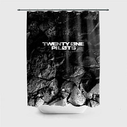 Шторка для душа Twenty One Pilots black graphite, цвет: 3D-принт