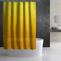 Шторка для душа Градиент насыщенный жёлтый, цвет: 3D-принт — фото 2