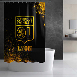Шторка для душа Lyon - gold gradient, цвет: 3D-принт — фото 2