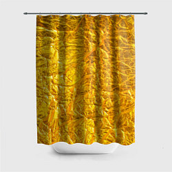 Шторка для ванной Текстура золотой мятой поверхности