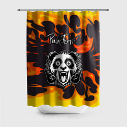 Шторка для душа Pink Floyd рок панда и огонь, цвет: 3D-принт