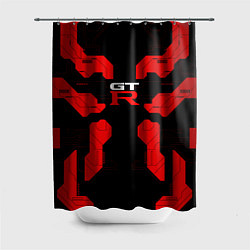 Шторка для душа Nissan GTR - Cyber red, цвет: 3D-принт