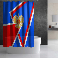 Шторка для душа Герб России - патриотические цвета, цвет: 3D-принт — фото 2