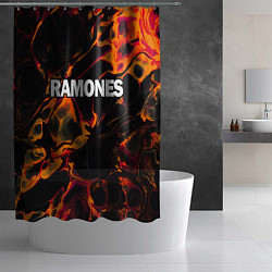 Шторка для душа Ramones red lava, цвет: 3D-принт — фото 2