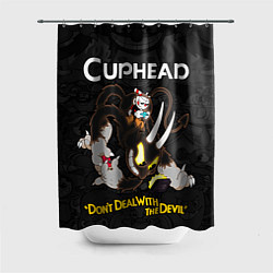 Шторка для душа Cuphead - devil play game, цвет: 3D-принт