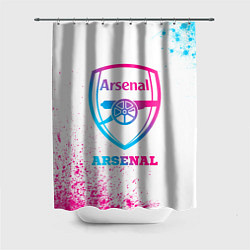 Шторка для ванной Arsenal neon gradient style