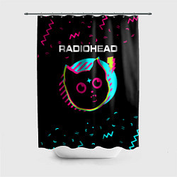 Шторка для душа Radiohead - rock star cat, цвет: 3D-принт