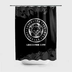 Шторка для душа Leicester City sport на темном фоне, цвет: 3D-принт