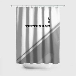 Шторка для душа Tottenham sport на светлом фоне посередине, цвет: 3D-принт
