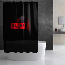 Шторка для душа Valve afro logo, цвет: 3D-принт — фото 2