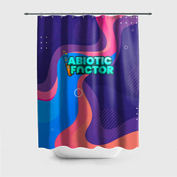 Шторка для душа Abiotic Factor яркие полосы, цвет: 3D-принт