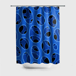 Шторка для душа Синяя мембрана с перфорацией, цвет: 3D-принт