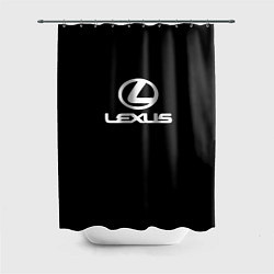 Шторка для ванной Lexus white logo