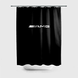 Шторка для ванной Amg logo white