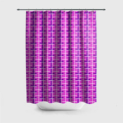 Шторка для душа Фиолетовые полосы, цвет: 3D-принт