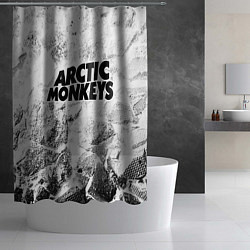 Шторка для душа Arctic Monkeys white graphite, цвет: 3D-принт — фото 2