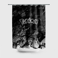 Шторка для душа Pokemon black graphite, цвет: 3D-принт