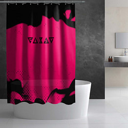 Шторка для душа Ведьмак лого смок, цвет: 3D-принт — фото 2