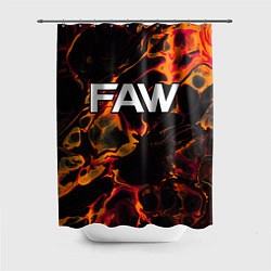Шторка для душа FAW red lava, цвет: 3D-принт