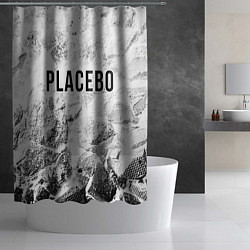 Шторка для душа Placebo white graphite, цвет: 3D-принт — фото 2