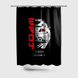 Шторка для душа Mitsubishi Lancer - Evolution 4, цвет: 3D-принт