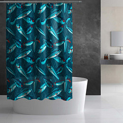 Шторка для душа Рыболовные блесна, цвет: 3D-принт — фото 2