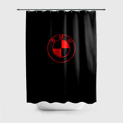 Шторка для душа BMW red logo, цвет: 3D-принт